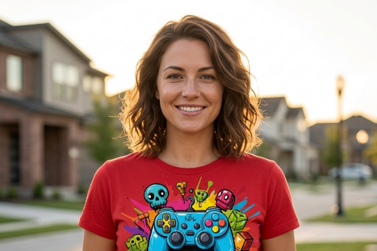 Cool Game Time Controller Art, a Shirt Mockup by Vector Stall (Photo 3 of 14)