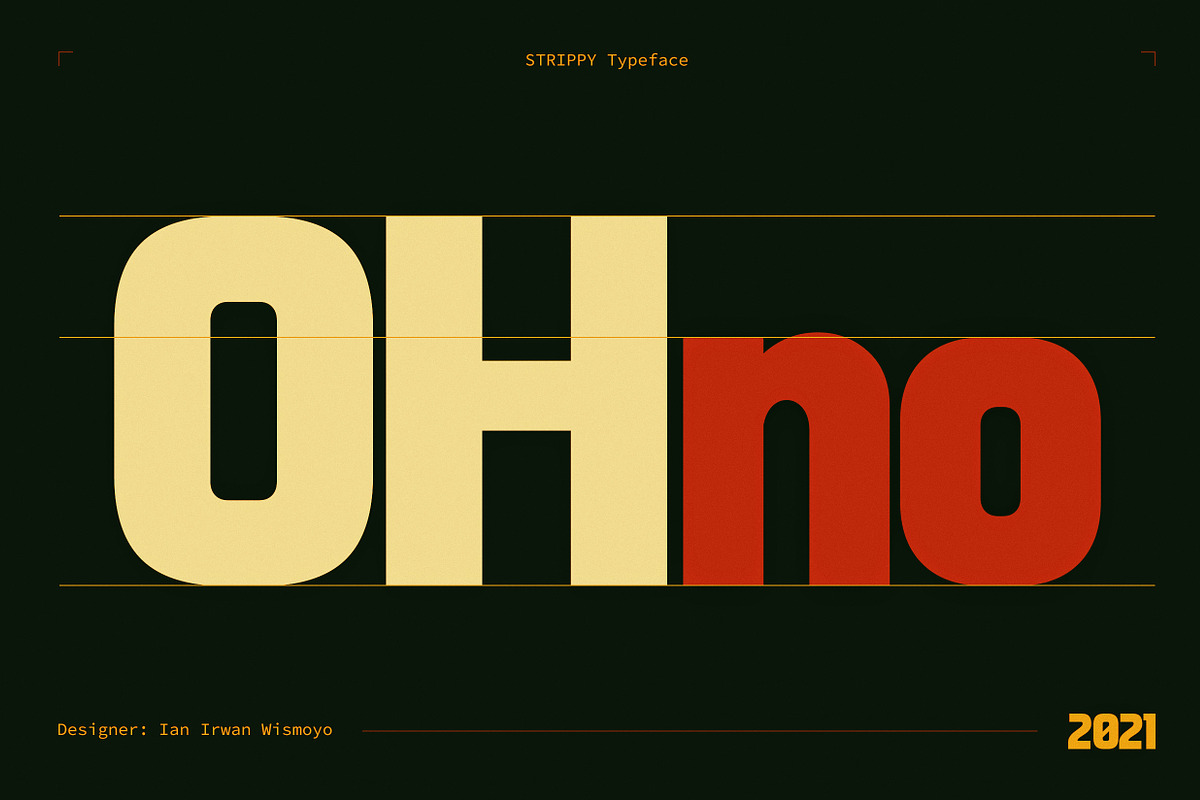 Strippy - Bold Futuristic Fonts, a Sans Serif Font by Ian Irwanwismoyo (Photo 13 of 13)