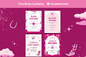 First Rodeo Invitation Templates