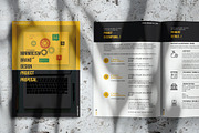 InDesign Proposal with Yellow Accent, a Stationery Template by Bizz_District_Studio (Thumbnail 1 of 2)