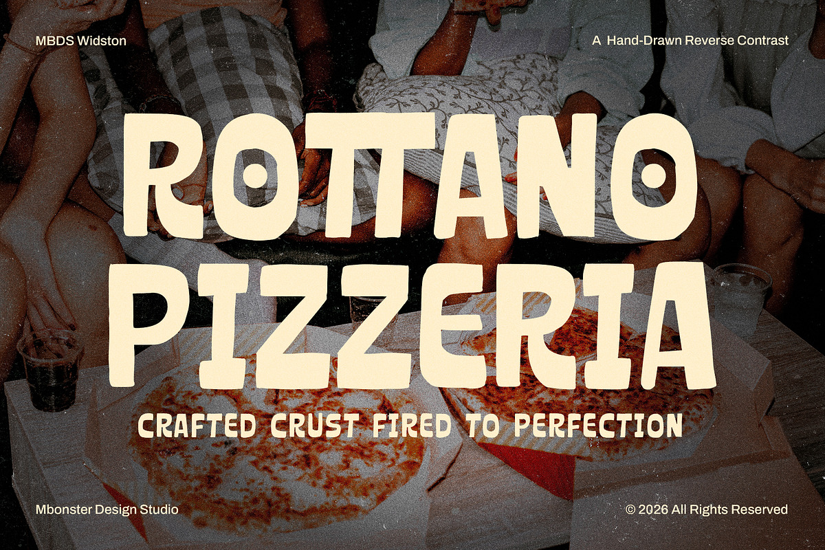 Widston — A Chunky Hand-Drawn Font, a Handwritten Font by Mbonster Design Studio (Photo 3 of 16)