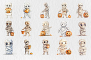 Halloween Mummy Clipart, a Seasonal Illustration by Rose Art (Thumbnail 3 of 3)