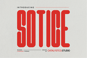 Sotice Rounded Condensed Font, a Sans Serif Font by Catalystco Studio
