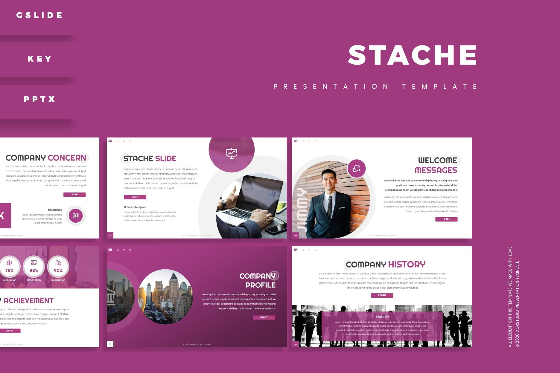 Stache - Presentation Template, a Presentation Template by AQR Studio