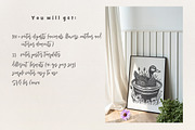160 Cottagecore Linocut Collection, an Object Graphic by DariSmartArt (Thumbnail 2 of 20)