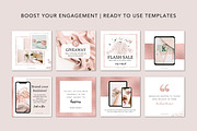 Rose Gold Instagram Templates Canva, a Social Media Template by DeeBeeDesign (Thumbnail 3 of 10)