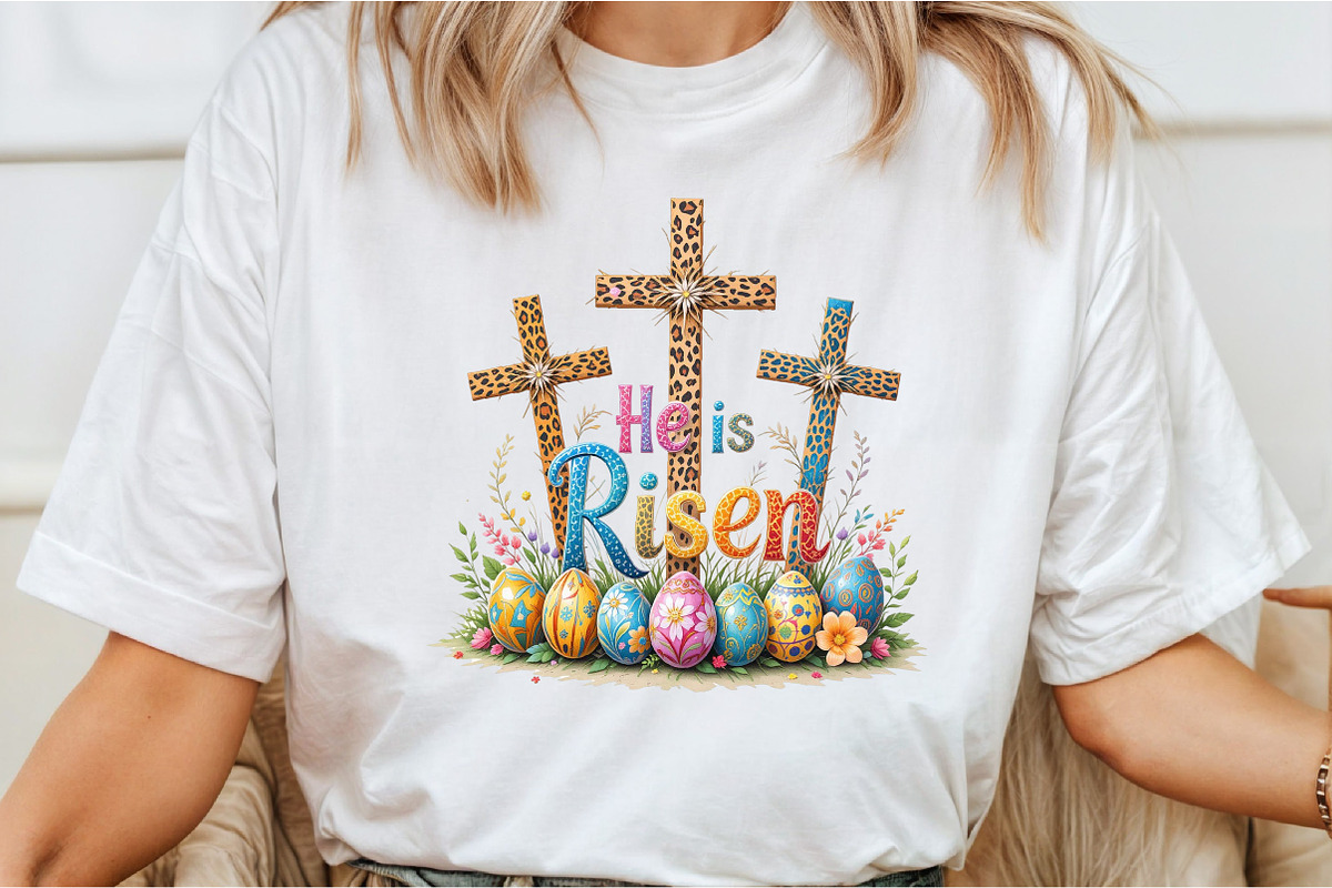 He Is Risen Cross Clipart, an Illustration by DreamCafeArt (Photo 2 of 7)