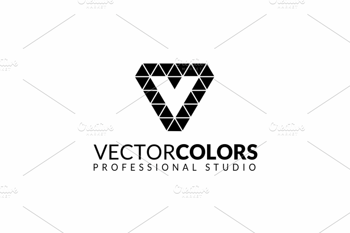 Vector Letter V Colorful Pixel Logo, a Branding & Logo Template by yopie (Photo 4 of 5)