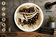 Sea Animals Mandala 3D Layered 6, an Animal Illustration by OTVEY DESIGN (Thumbnail 7 of 7)