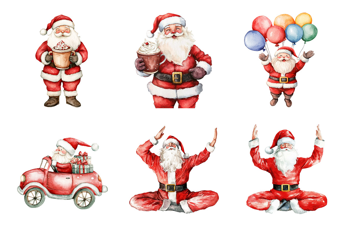 Funny Santa Clipart, an Illustration by Design Market (Photo 4 of 4)