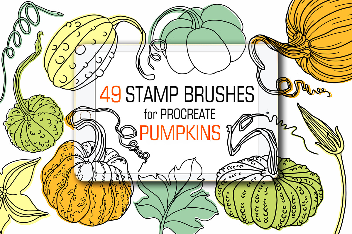 Pumpkins Stamp brushes, a Brush Add-On by ViktoriArt (Photo 1 of 8)