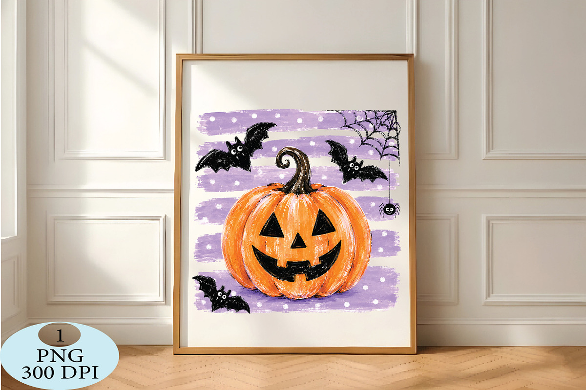 Pumpkin Striped Polka Dot Halloween, a Seasonal Illustration by Daily.Designs (Photo 5 of 5)