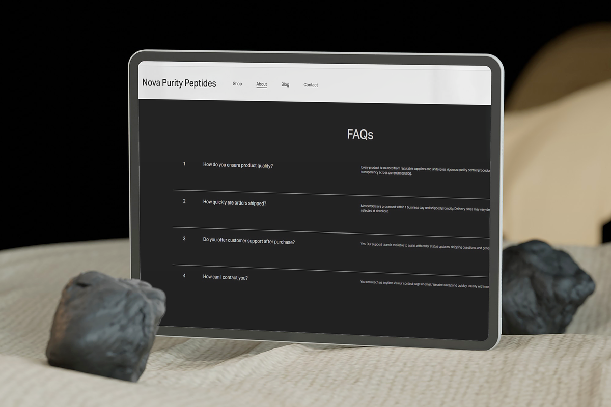 Nova Squarespace Peptide Website, a Squarespace Template by Templatelabsdesign (Photo 16 of 16)