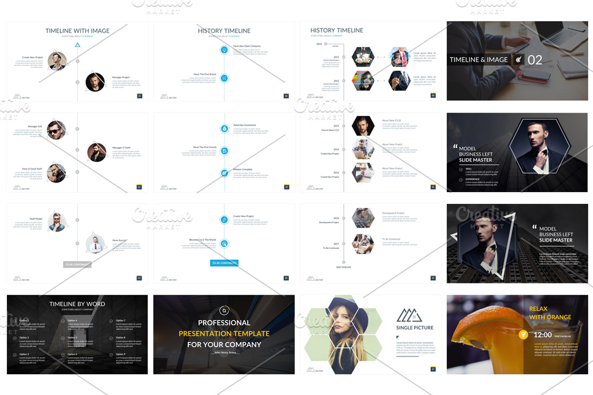 Business Annual Report 2017, a Presentation Template by UniqueStudio (Photo 4 of 12)