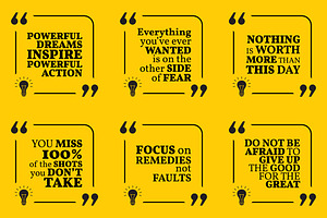 Nine motivational quotes. Set 6/55