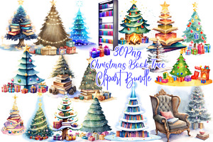 Christmas Book Tree, an Illustration by Wow Magic