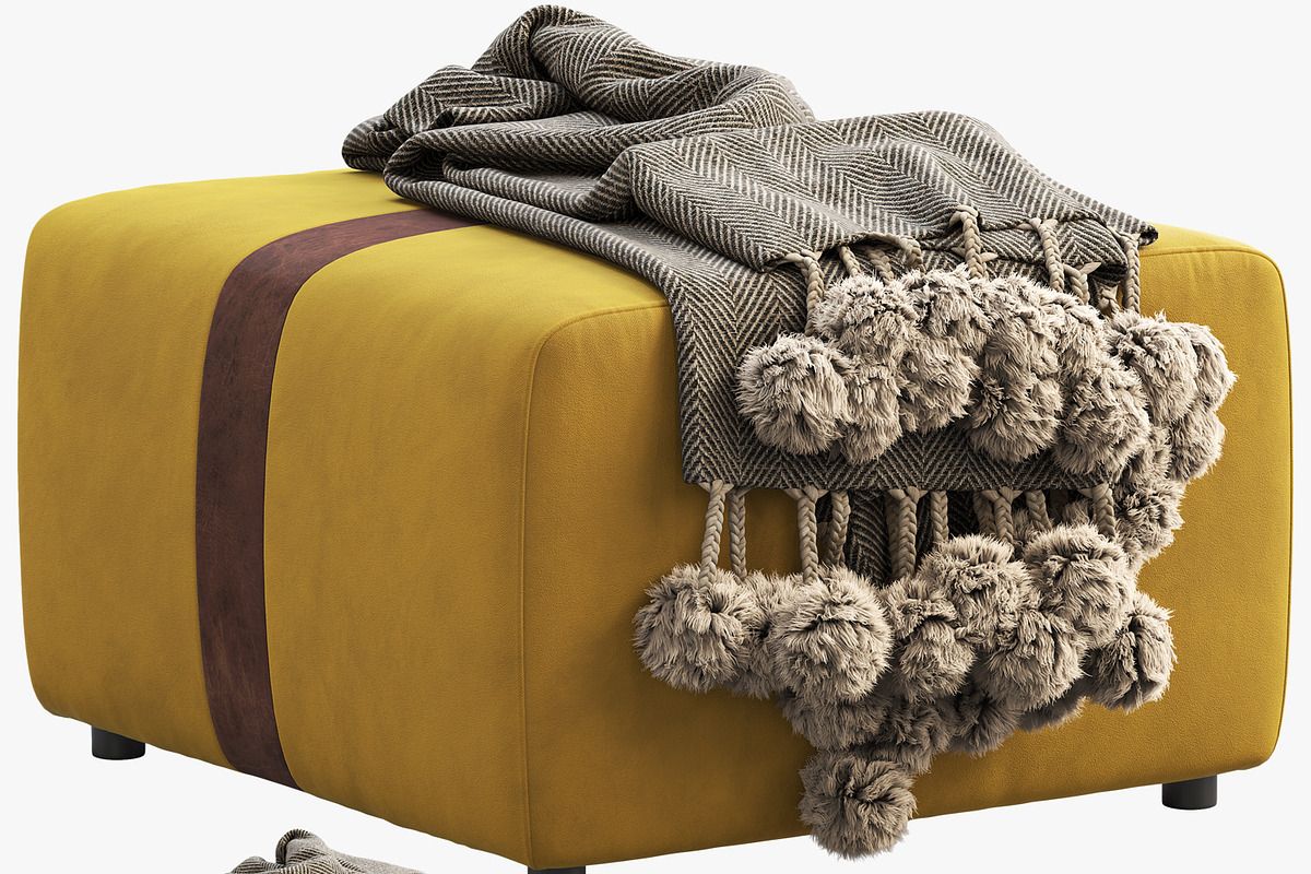 Joybird Malachi Ottoman, a Furniture 3D Model by 3dmitruk (Photo 1 of 18)