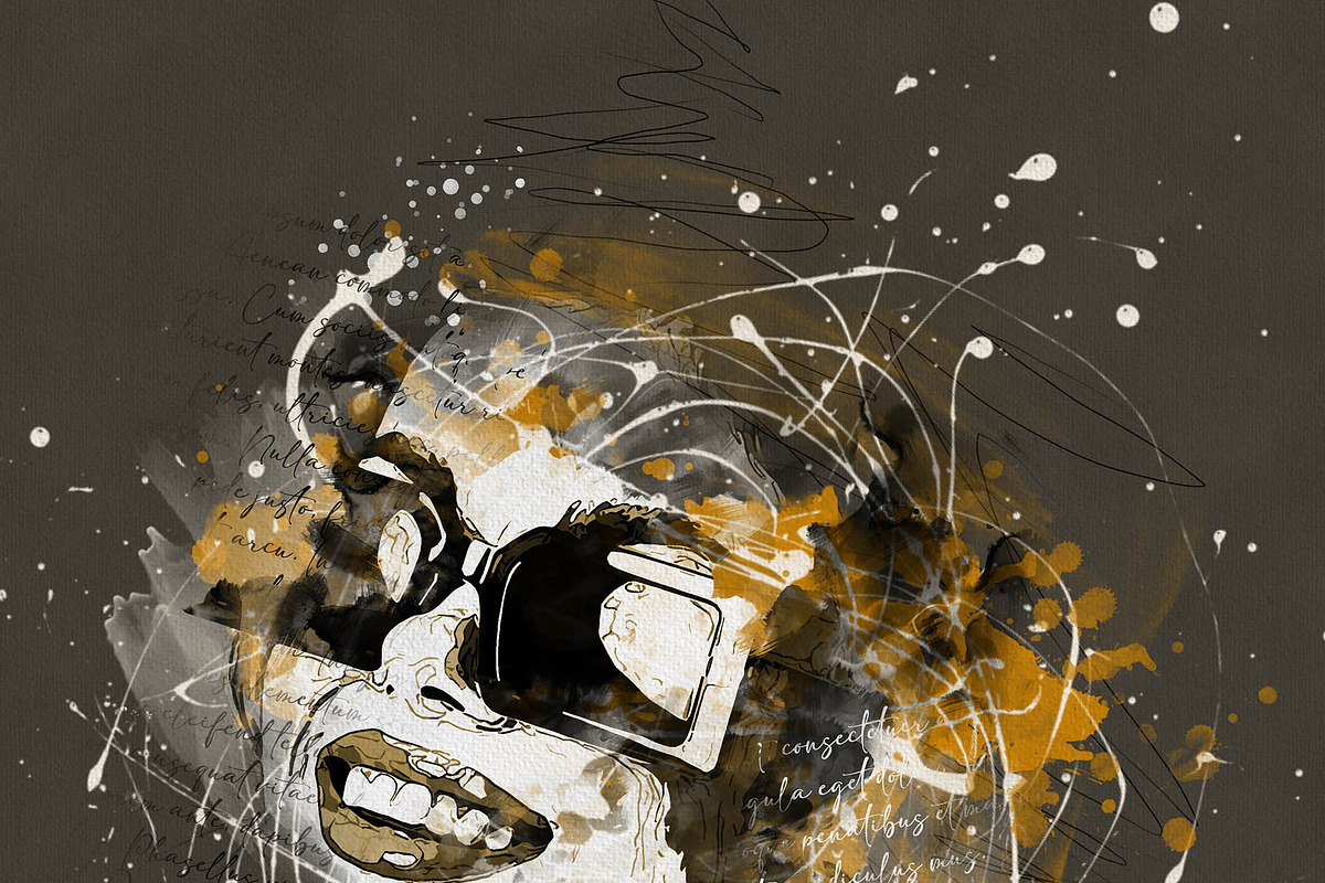 Vintage Watercolor Mixed Media Art, an Action Add-On by MRI STUDIO (Photo 19 of 25)