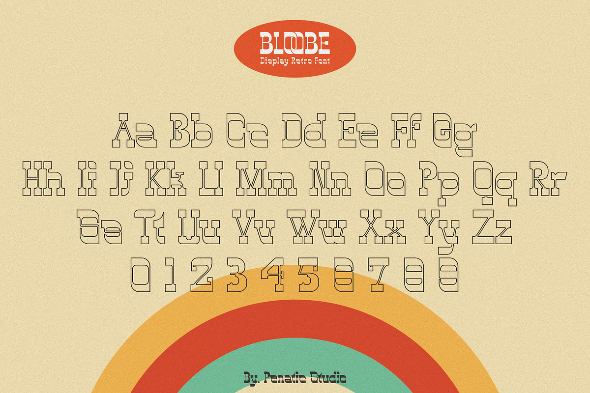 Bloobe _ Display Retro Font, a Serif Font by Penatic Studio (Photo 9 of 10)