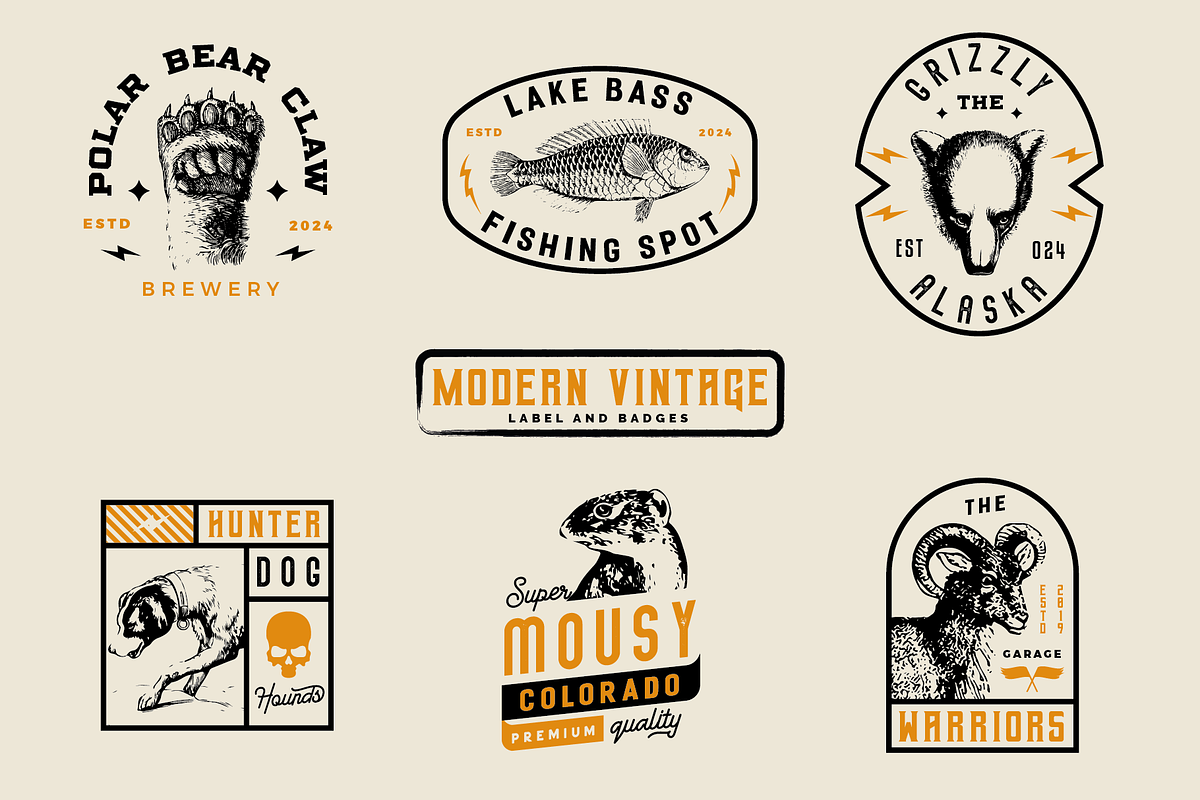 Modern Vintage Label and Badges, a Branding & Logo Template by ehaezer (Photo 3 of 5)