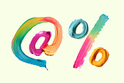 Rainbow Brush Font, a Handwritten Font by Handmadefont (Thumbnail 7 of 11)