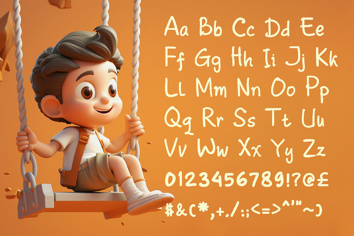 Less Sugar - Cute Playful Font, a Handwritten Font by Alolieli Studio (Photo 3 of 10)