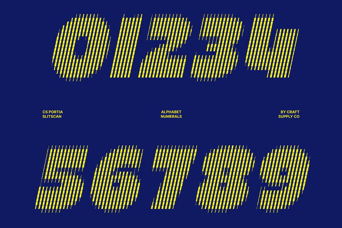 CS Portia Slitscan, a Sans Serif Font by Craft Supply Co. (Photo 5 of 8)