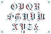 Gothic ornamental alphabet, a Blackletter Font by Imperator_Kot (Thumbnail 3 of 5)