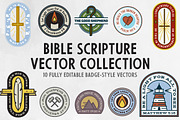 Scripture Badges Vector Collection, a Graphic by Flying Free Design (Thumbnail 1 of 6)