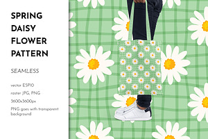 Floral Daisy Pattern. Fabric Design