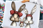 Easter Bunny Clipart Rabbit Png, an Illustration by DreamCafeArt (Thumbnail 6 of 8)