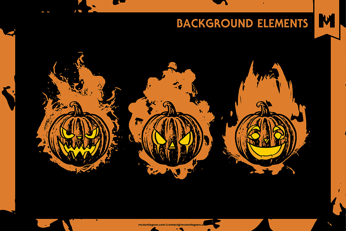 Halloween Jack-O-Lantern Kit, a Branding & Logo Template by Mutant Lagoon (Photo 4 of 6)