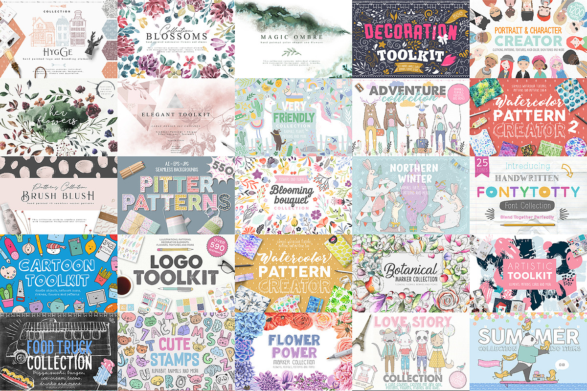 16300 in 1 - GRAPHIC GIANT BUNDLE, an Illustration by Julia Dreams (Photo 2 of 99)