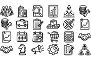Business Strategy Icon Set, an Illustration by designvectx (Thumbnail 1 of 3)