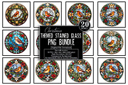 christmas themed stained glass windo, an Object Graphic by Pixxel_Studio (Thumbnail 2 of 3)