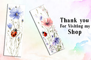 ladybug Printable Bookmarks, an Illustration by Watercolor design (Thumbnail 3 of 3)