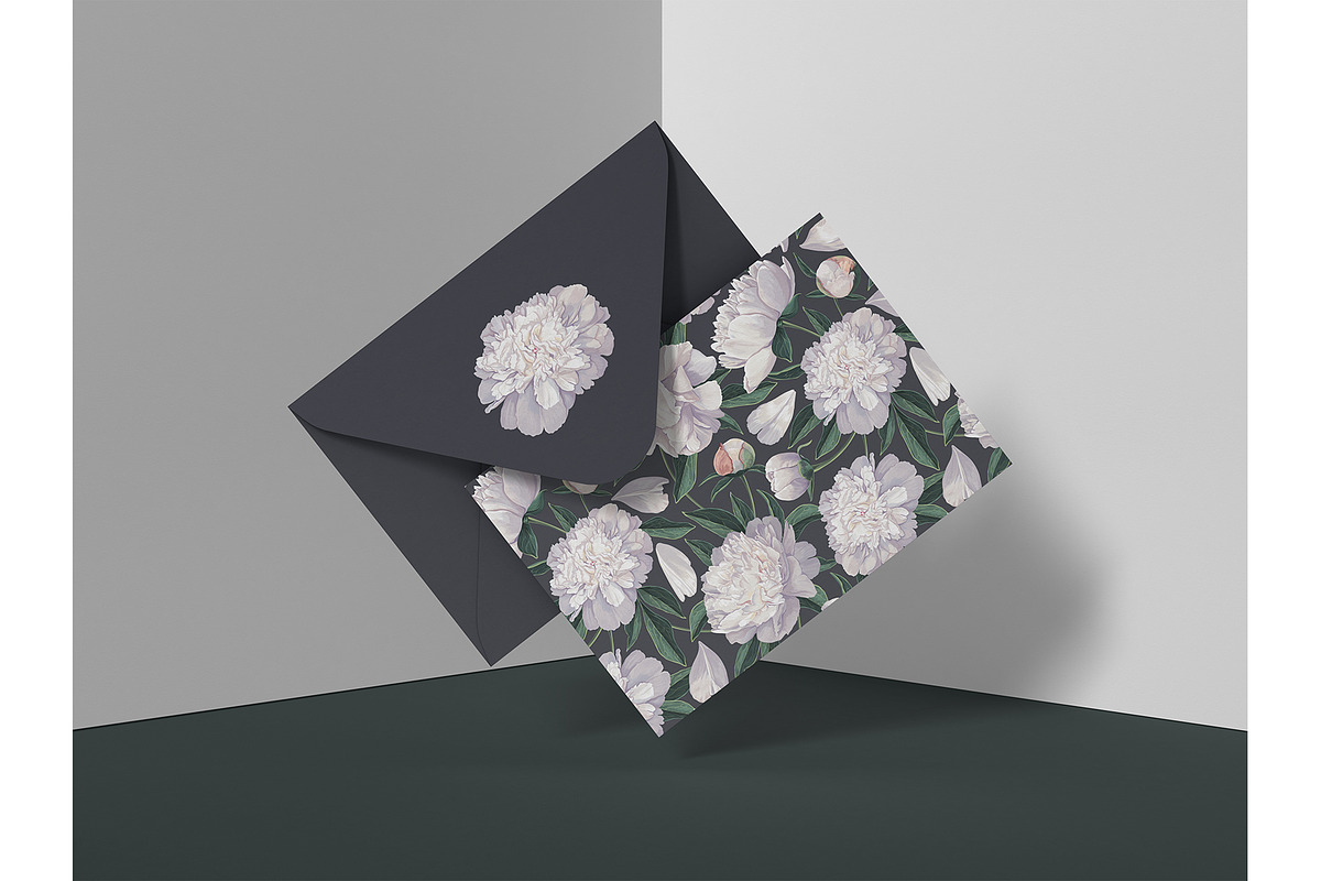 White Peonies Seamless Pattern, a Pattern Graphic by MarynaPetrovska (Photo 6 of 15)