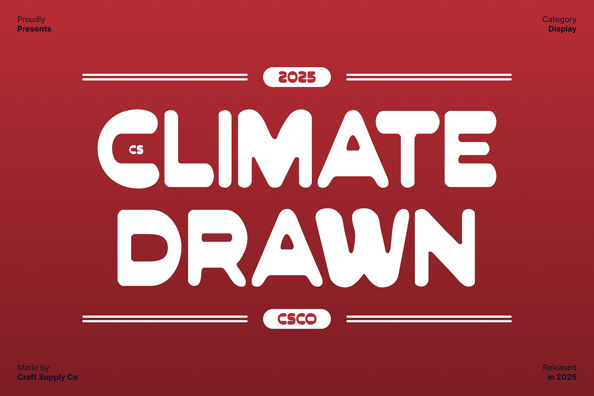 CS Climate Drawn, a Sans Serif Font by Craft Supply Co. (Photo 1 of 8)