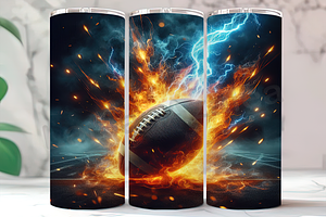 3D Breaking Wall Football Tumbler, an Arts & Entertainment Photo by LamanAzalea