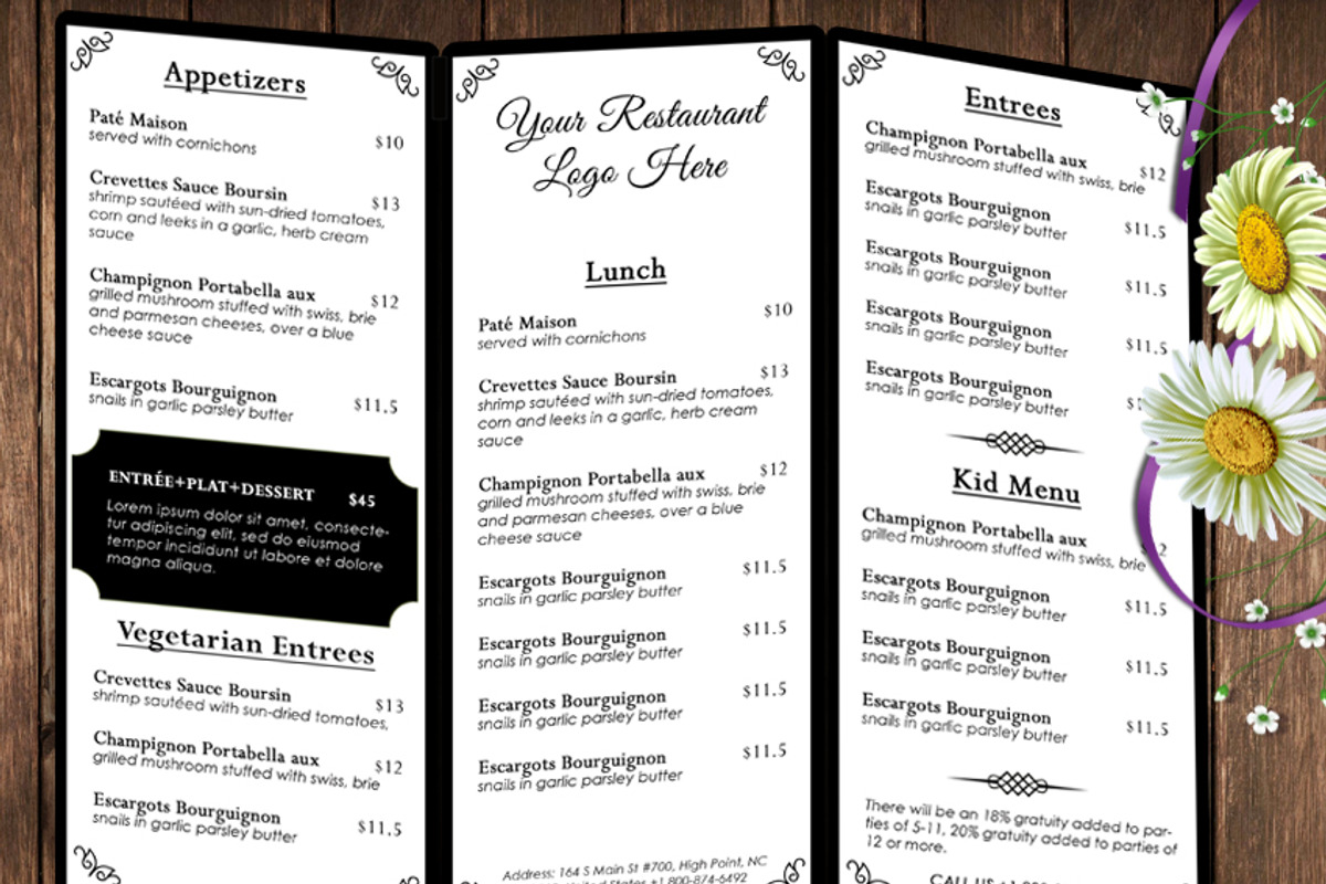 Restaurant Menu Template, a Brochure Template by AIW SOLUTIONS (Photo 2 of 4)