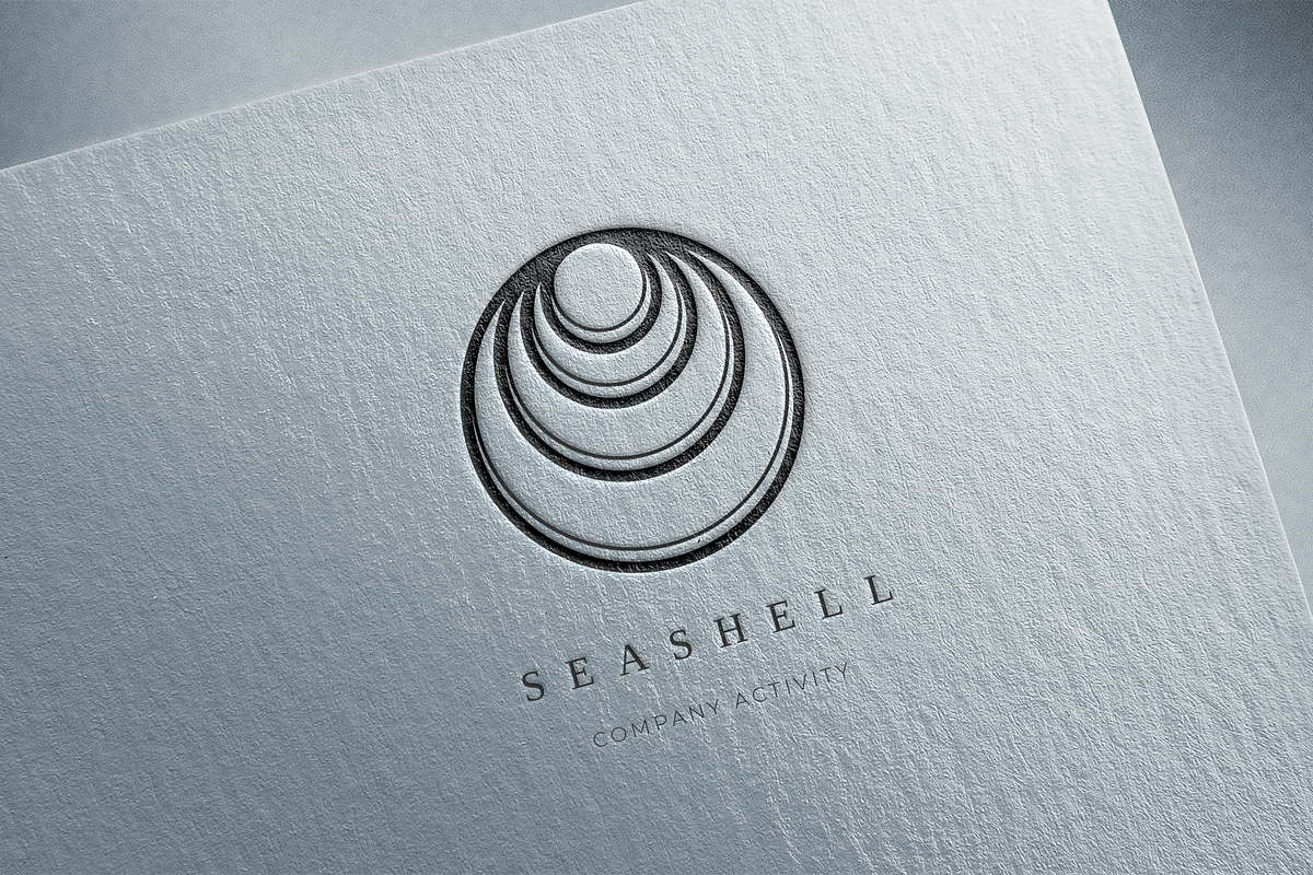Seashell. Linear geometric logo, a Branding & Logo Template by le-genda (Photo 13 of 15)