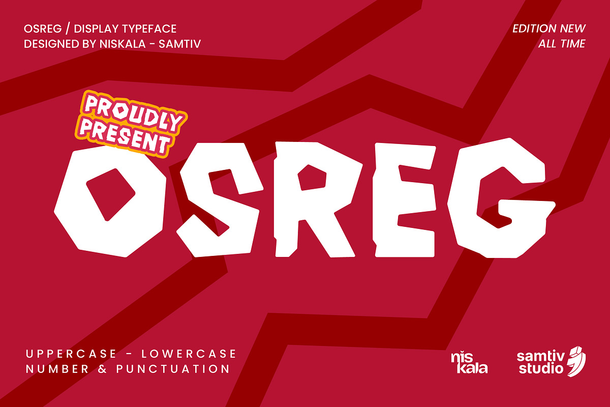 OSREG - A Abstract Display Font, a Handwritten Font by Samtiv Studio (Photo 1 of 6)