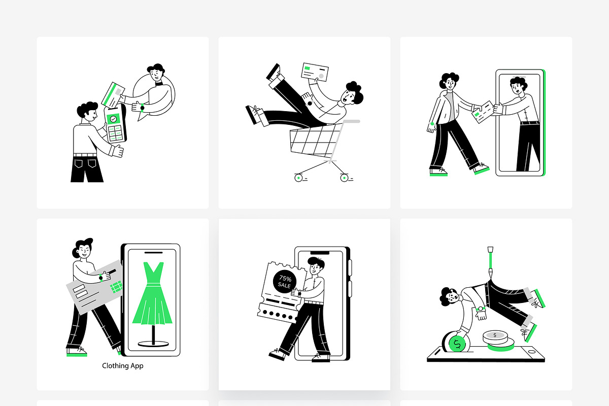 Shopping and POS Payment Illustratio, a Person Illustration by Vectors Market (Photo 5 of 7)
