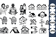 Home Repair Tools And Family, an Illustration by designvectx (Thumbnail 1 of 3)