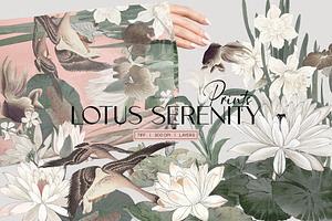 Lotus Serenity Vintage Patterns