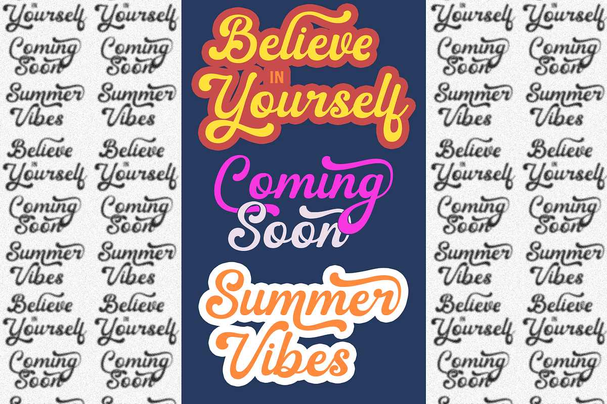 Anthemic! Bold Retro Font!, a Script Font by deadlock studio (Photo 6 of 10)