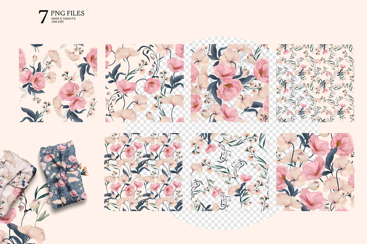 Eustoma Floral Pattern and Graphic, a Pattern Graphic by Madebyia (Photo 7 of 15)