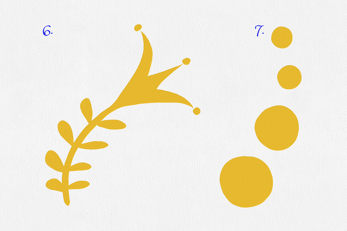Yellow Otomi Oil Florals, a Texture Graphic by Minky Moo Creations (Photo 5 of 18)