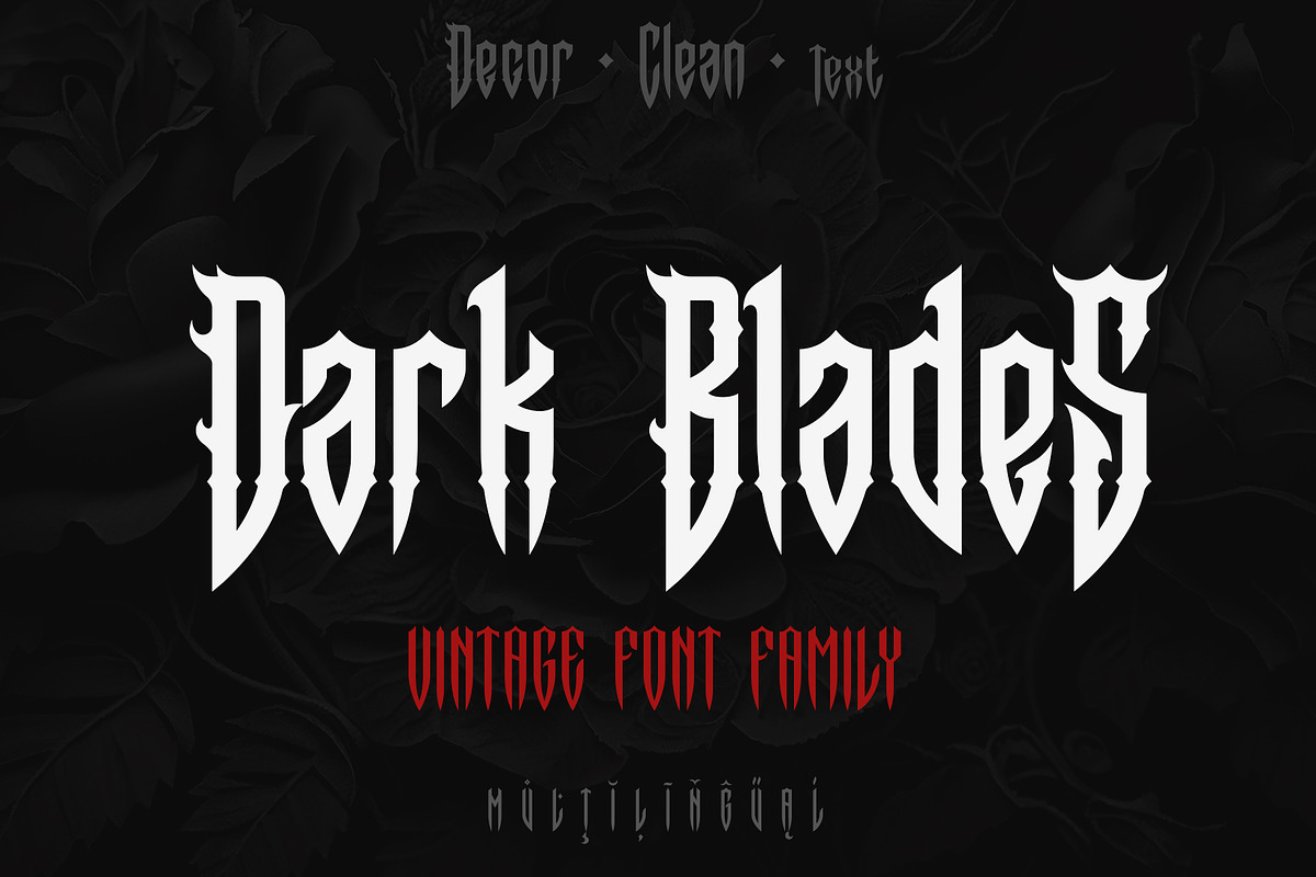 DarkBlades, a Font by Sentavio (Photo 1 of 12)