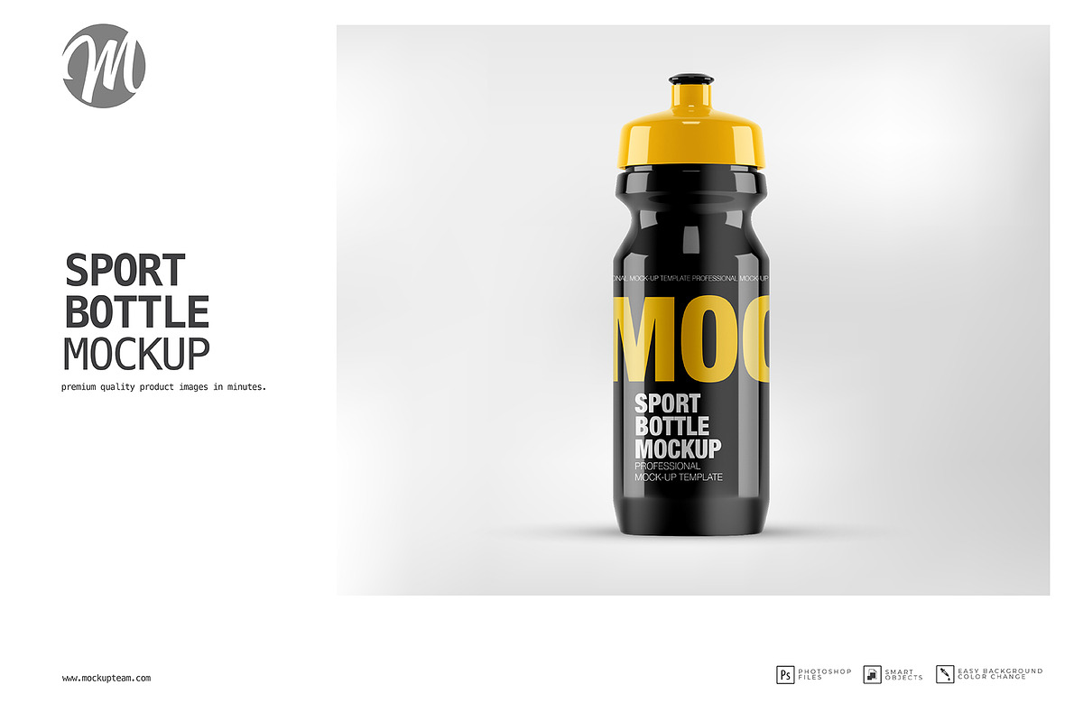 Sports Bottle Mockup Template, an Advertising Mockup by mockupteam1 (Photo 1 of 3)
